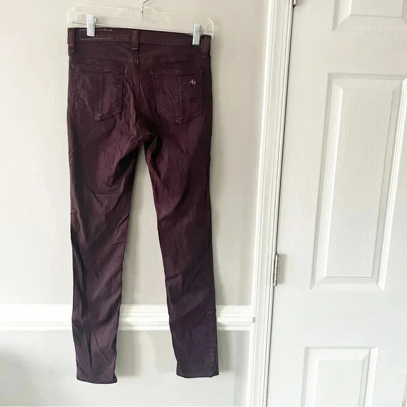 Rag & Bone The Skinny Jeans Style W1502O337 Stretch Denim Purple Size 25 - Picture 2 of 6